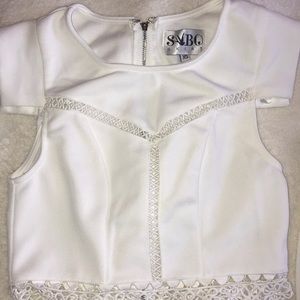 Sabo Skirt Two Piece Set XS Cream Top and Skirt